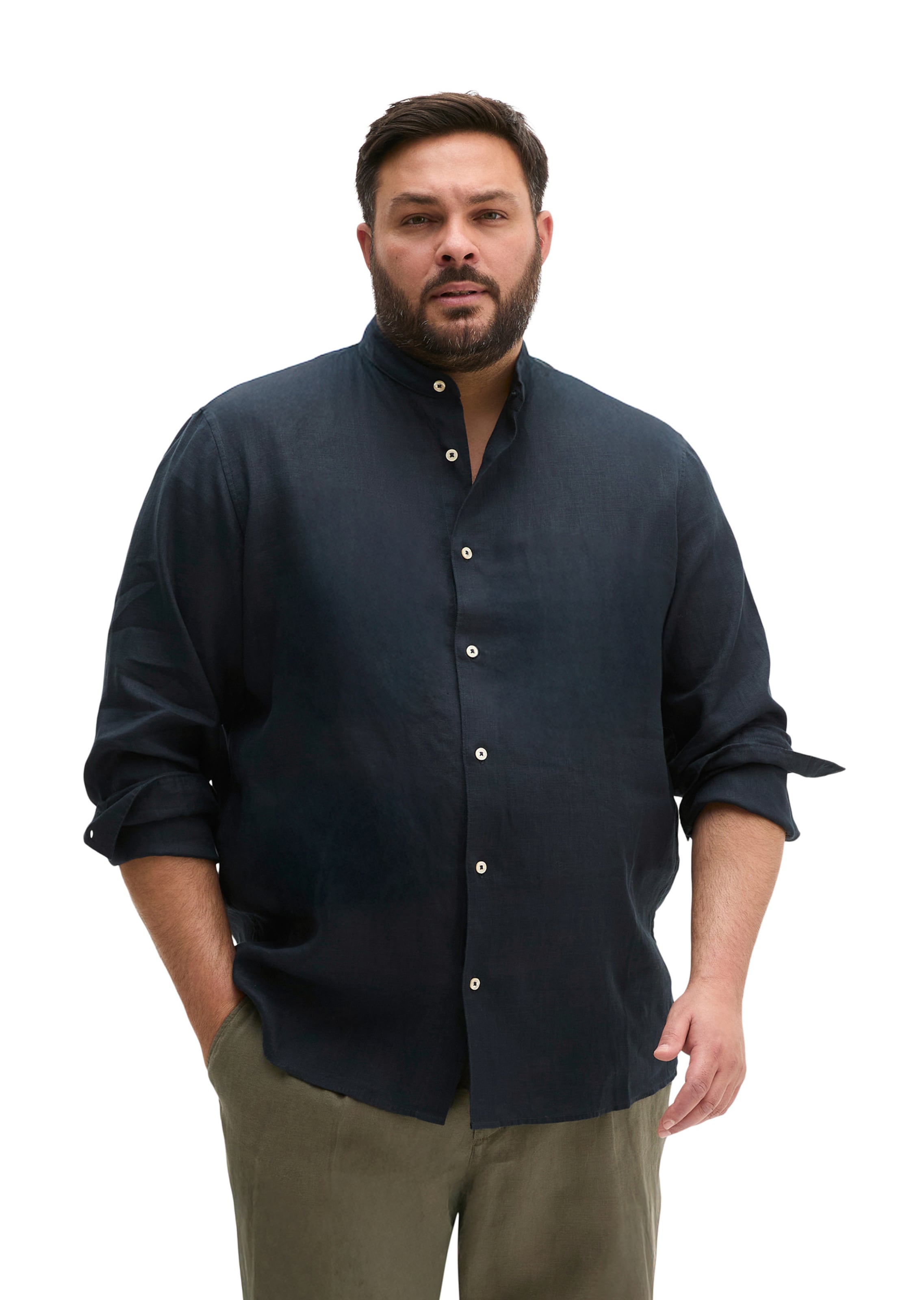 Marc O'Polo Regular Fit Hemd in Blau: Vorderseite