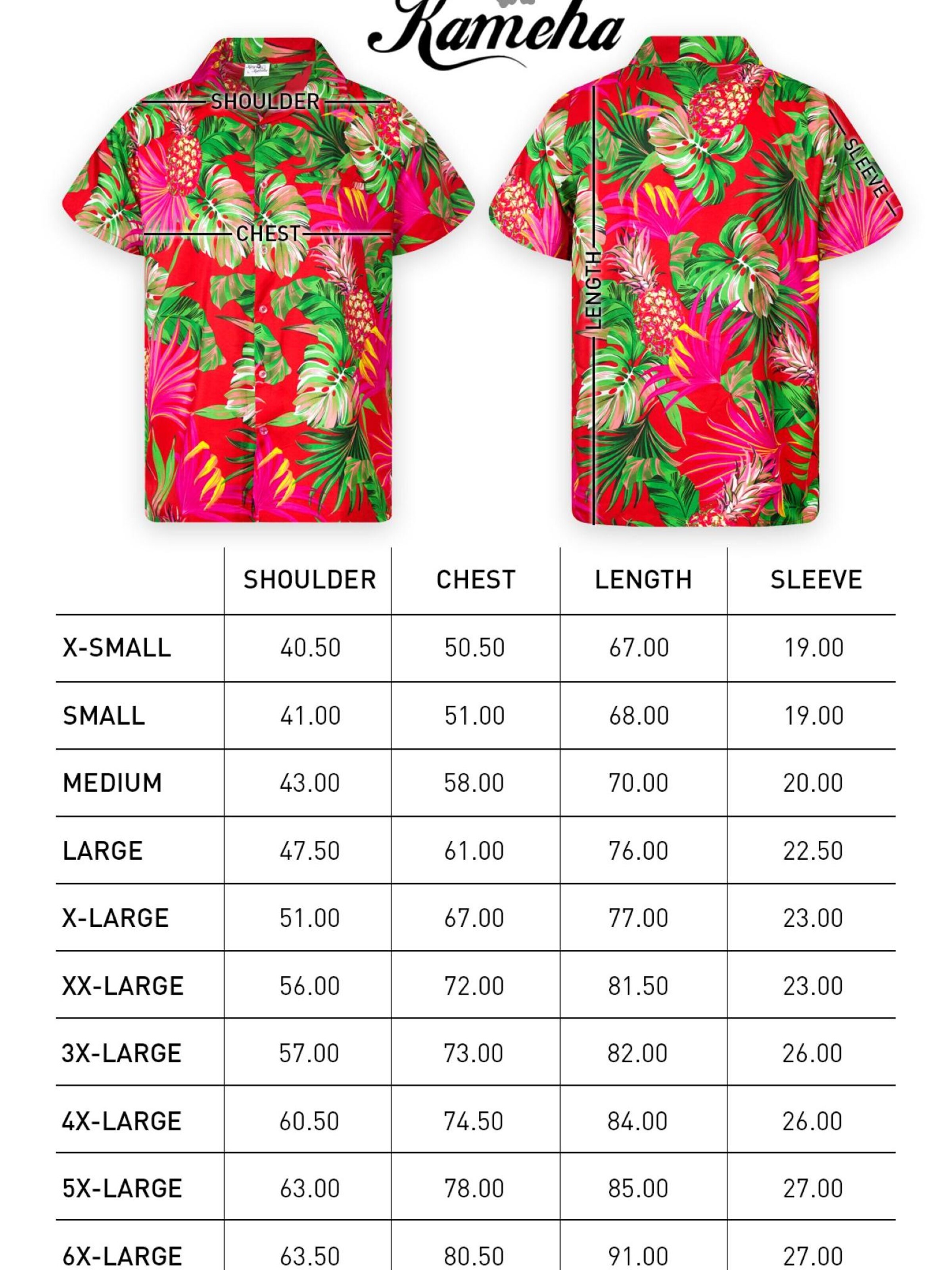 King Kameha Shirt 'Pineapple Leaves'‌‌‌‌‌‌‌ in Rot