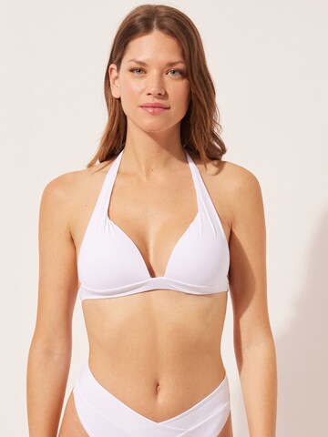 CALZEDONIA Triangle Bikini Top 'INDONESIA' in White: front