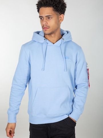 Sweat-shirt ALPHA INDUSTRIES en bleu : devant