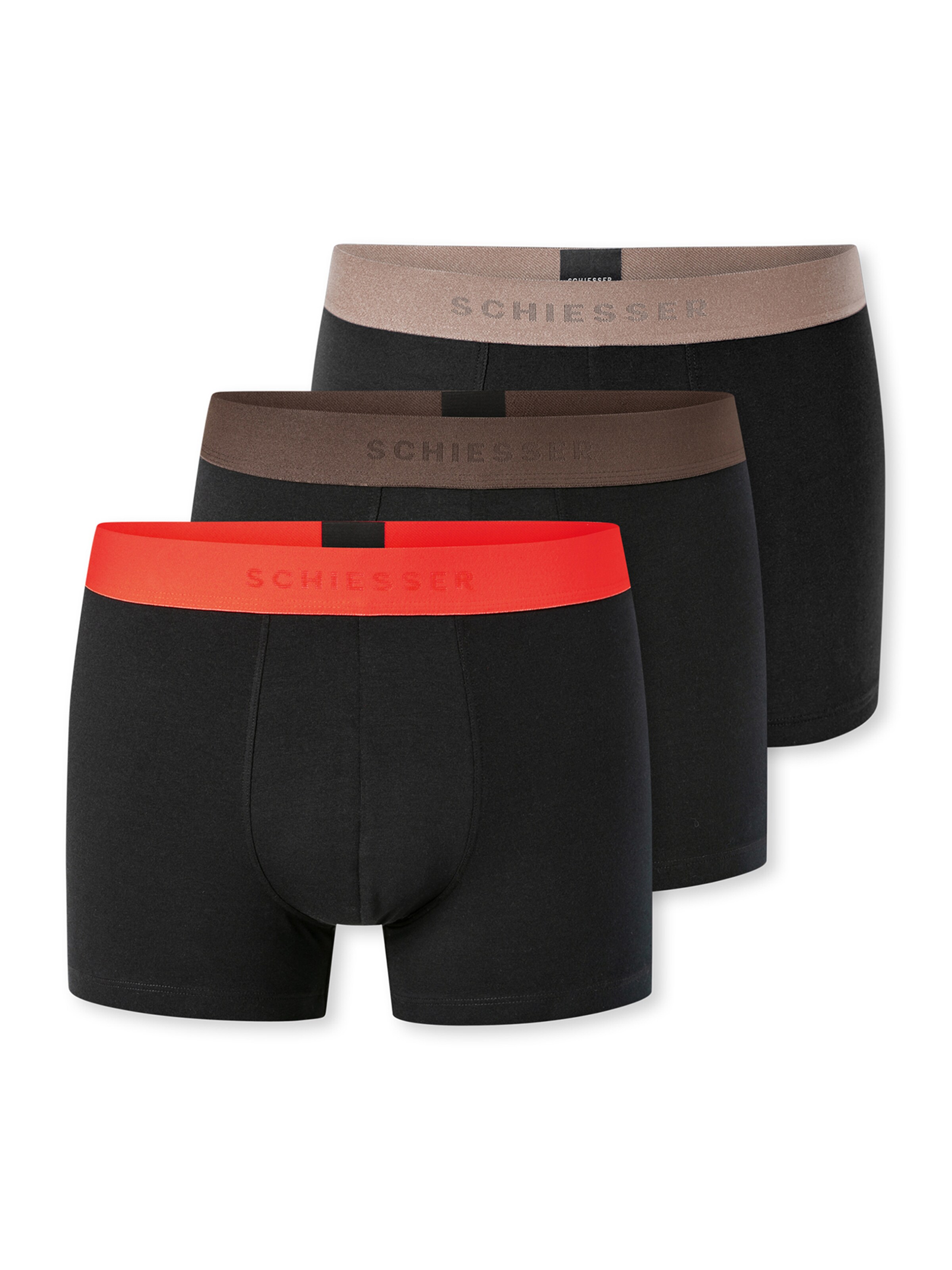 SCHIESSER Boxer shorts ' 95/5 Multi ' in Black: front