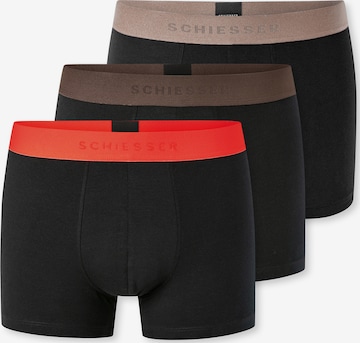 SCHIESSER Boxer shorts ' 95/5 Multi ' in Black: front