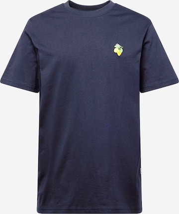 T-Shirt 'Garland' SELECTED HOMME en bleu : devant