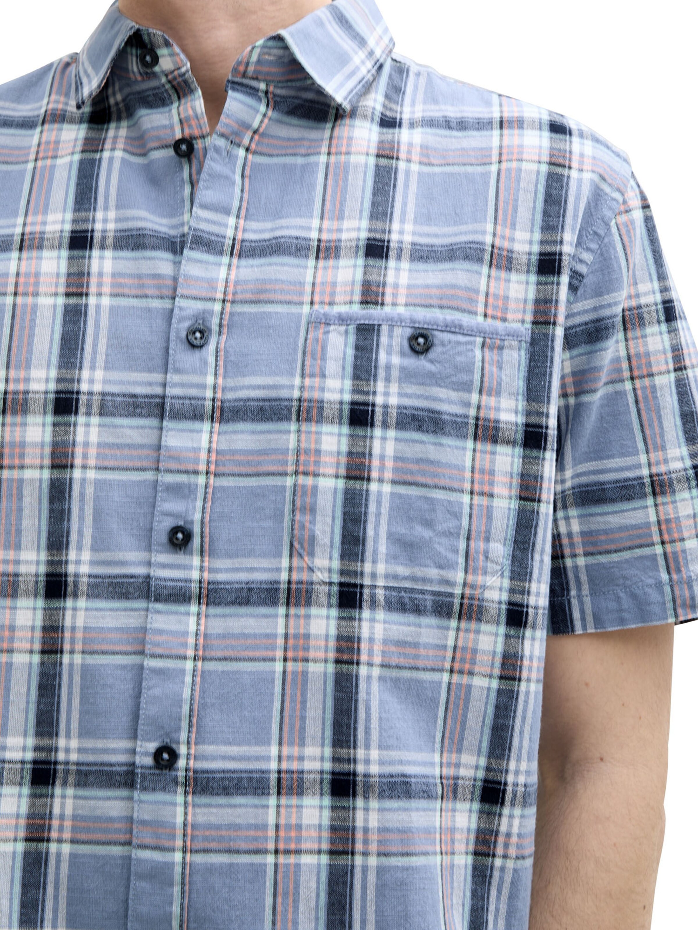 TOM TAILOR Regular fit Button Up Shirt in Blue