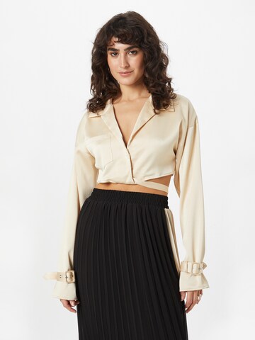 Misspap Blouse in Beige: voorkant