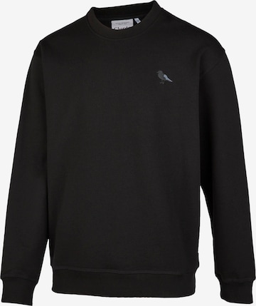 Cleptomanicx Sweatshirt 'Embro Gull Mono' in Schwarz