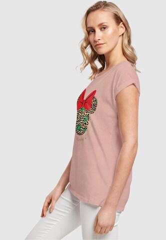 ABSOLUTE CULT Shirt 'Minnie Mouse - Leopard Christmas' in Pink