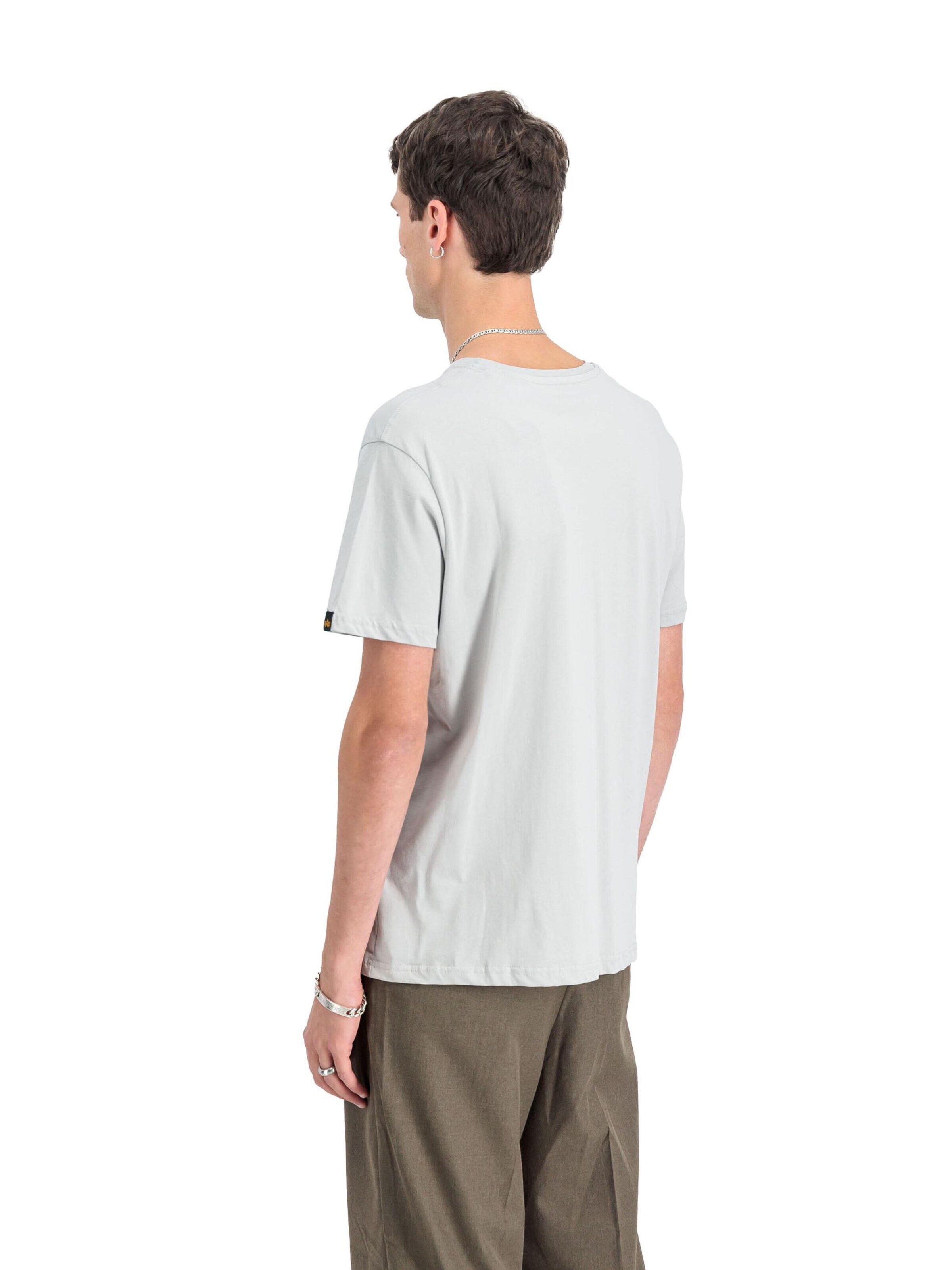 ALPHA INDUSTRIES Shirt 'Basic Small Logo'‌‌ in Grau