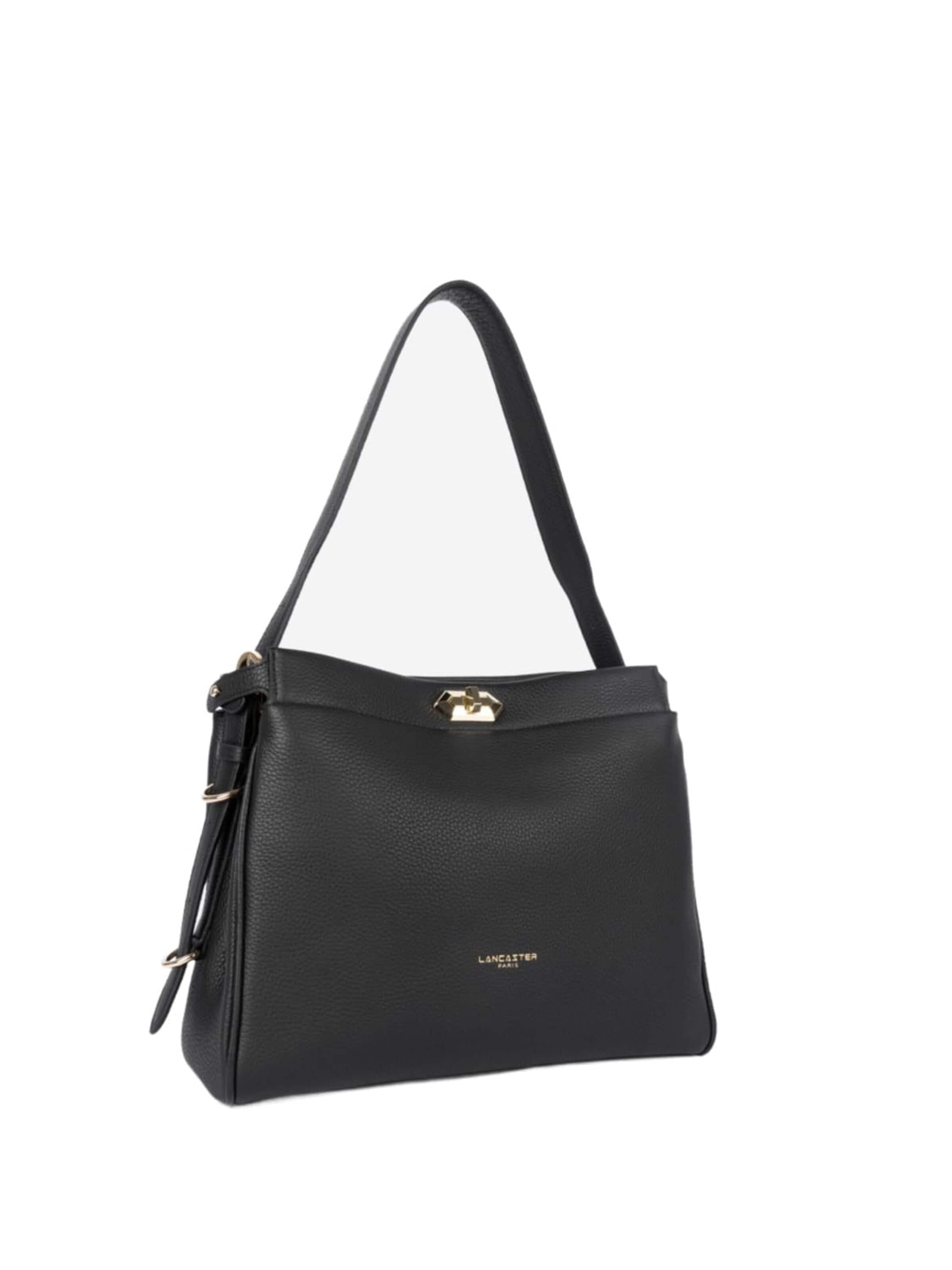 Sac bandoulière 'Lancaster Sac hobo Avec fermoir L Lady ROMY Noir' LANCASTER Paris en noir