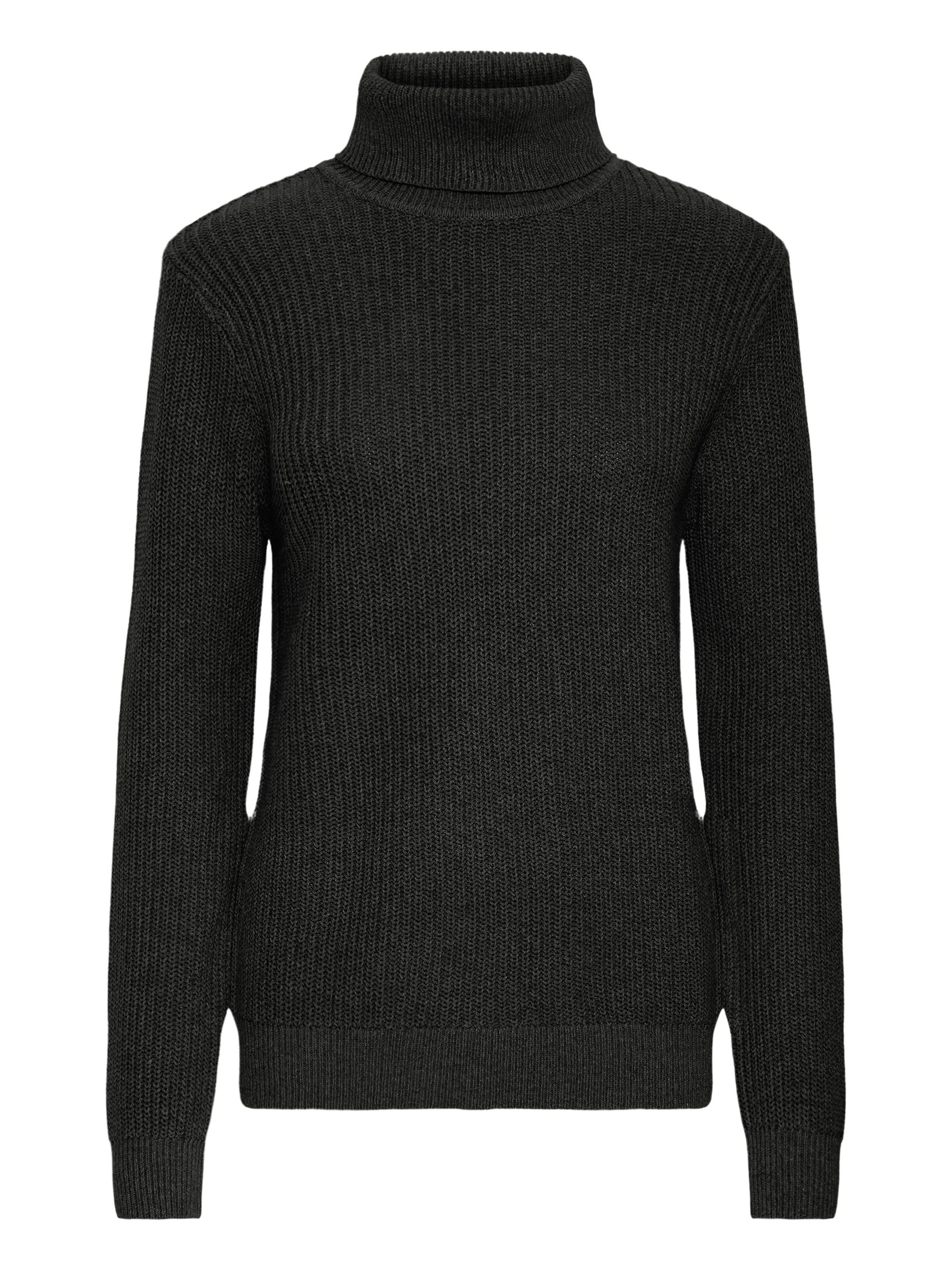 Oxmo Rollkragenpullover ' OXKIMSE ' in Schwarz: Vorderseite