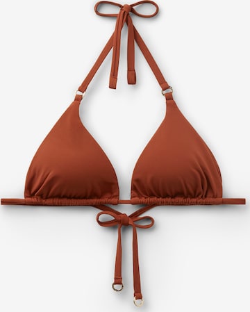 CALZEDONIA Triangle Bikini Top 'Premium Fit' in Brown: front