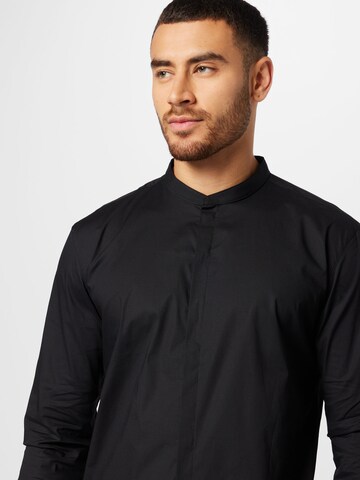 HUGO Red Slim fit Button Up Shirt 'Enrique' in Black