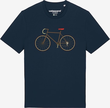 Maglietta 'Fahrrad' di Watapparel in blu: frontale
