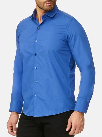 Reslad Slim fit Button Up Shirt 'RS7002' in Blue