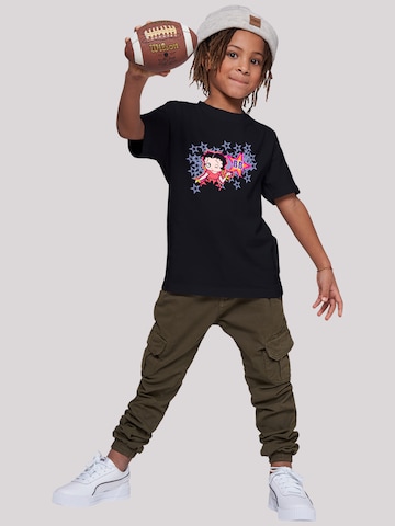 T-Shirt 'Betty Boop Purple Stars And Dots' F4NT4STIC en noir