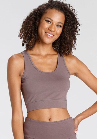 LASCANA Sports Top in Brown: front