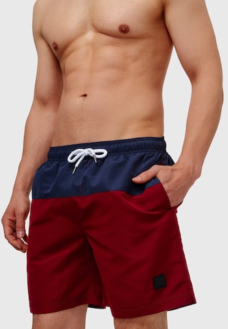 INDICODE JEANS Board Shorts ' Pruitt ' in Blue: front