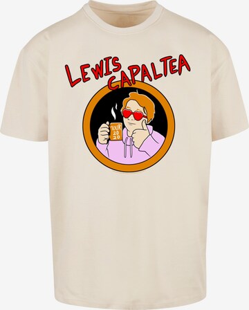 Merchcode T-Shirt 'Lewis Capaldi - CapalTea' in Beige: predná strana