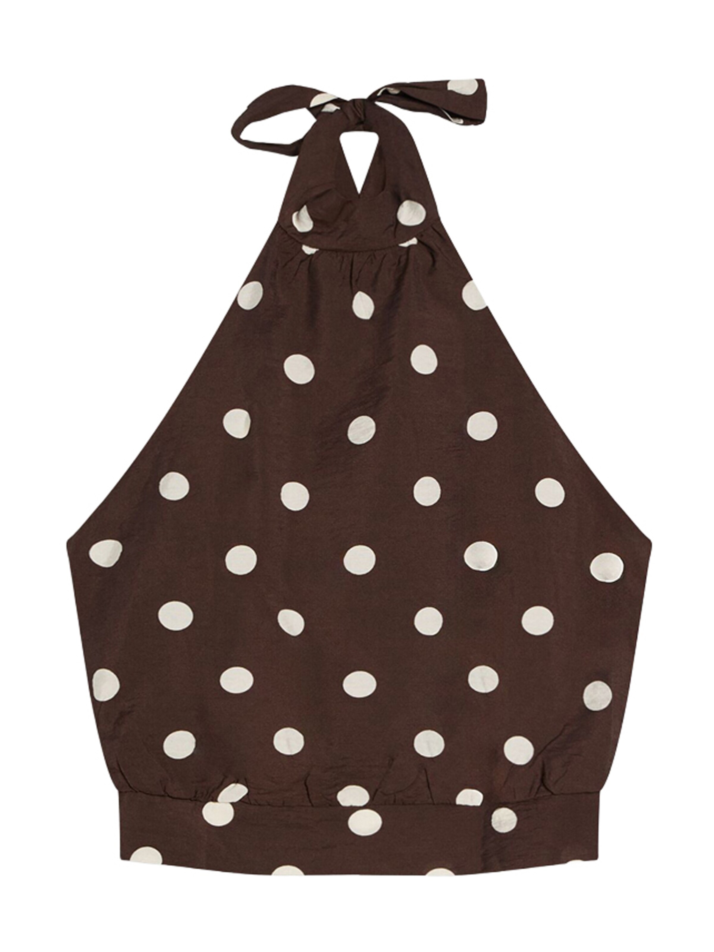 Top Bershka di colore marrone scuro / bianco, Visualizzazione prodotti