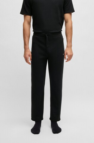 BOSS Regular Pajama Pants in Black: front