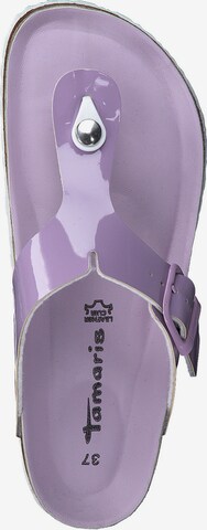 TAMARIS T-Bar Sandals in Purple