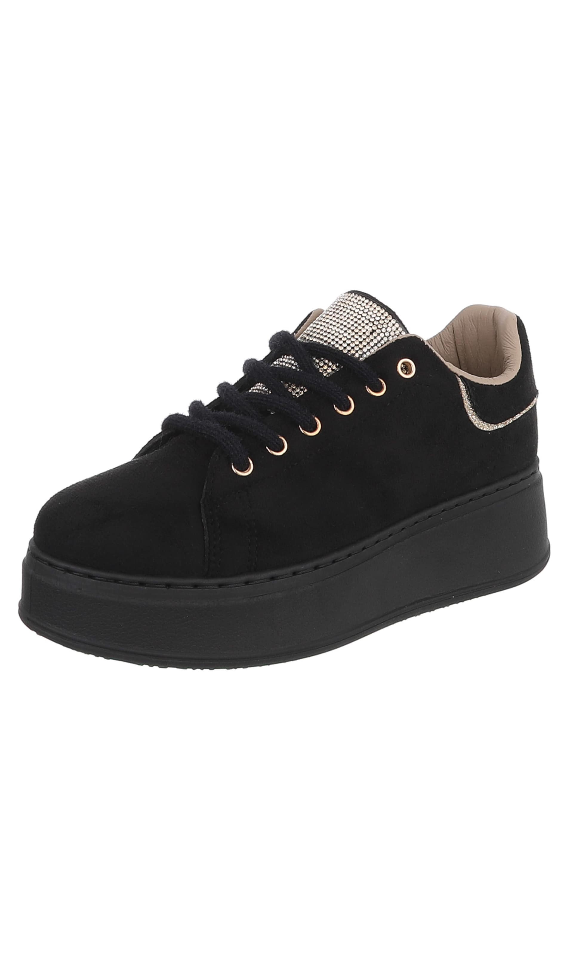 Ital-Design Sneaker in Schwarz: Vorderseite