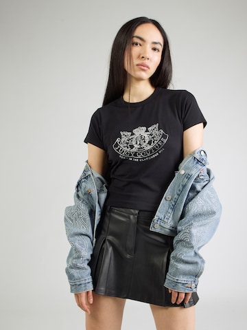 Juicy Couture Футболка 'DOG CREST HILTON' в Черный: спереди