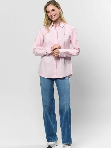 U.S. POLO ASSN. Koszulka 'UWGina' w kolorze różowy