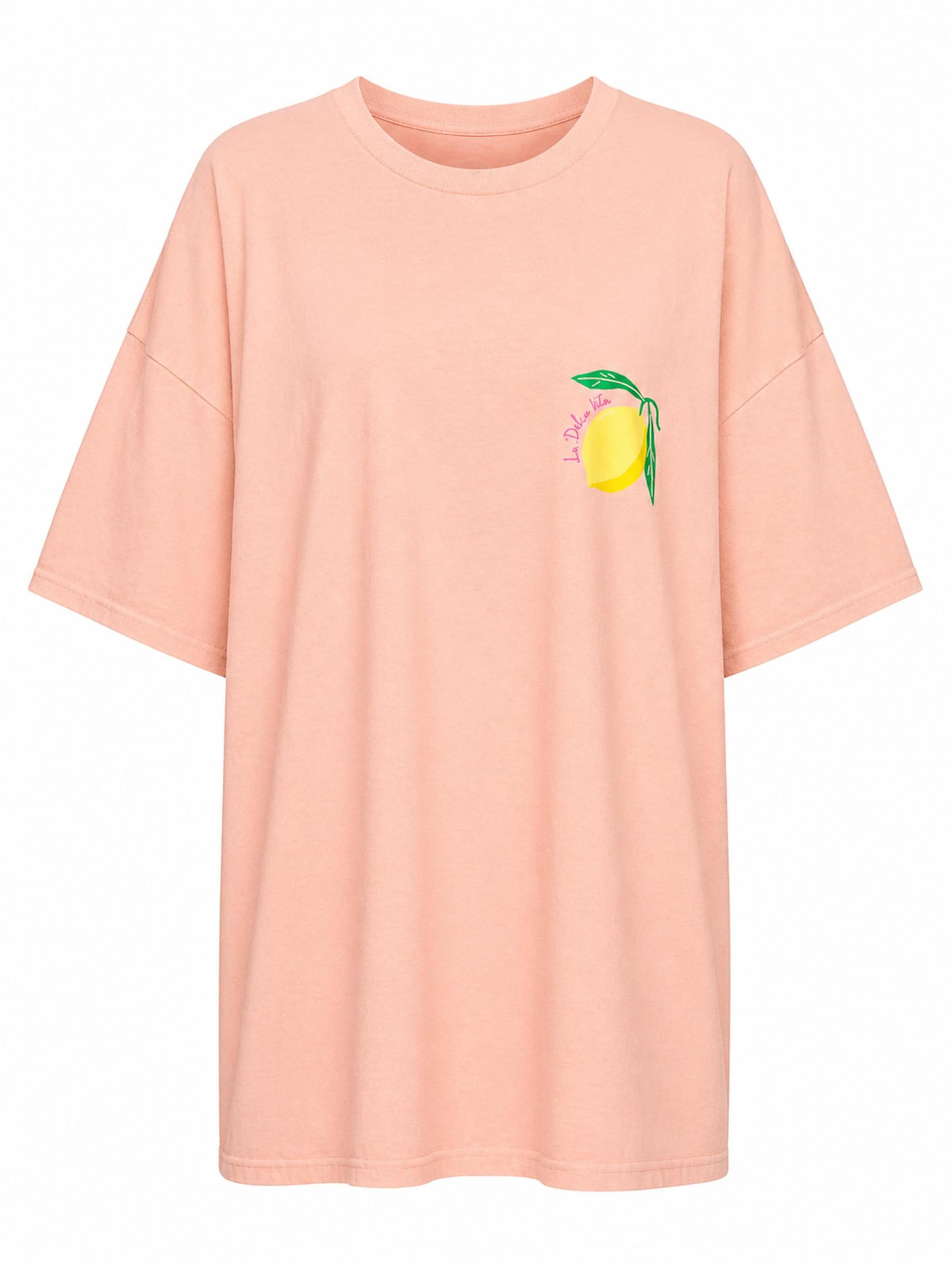 Worldclassca Oversized Shirt 'Limon Cello' in Orange: front