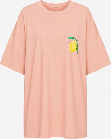 Worldclassca Oversized Shirt 'Limon Cello' in Orange: front