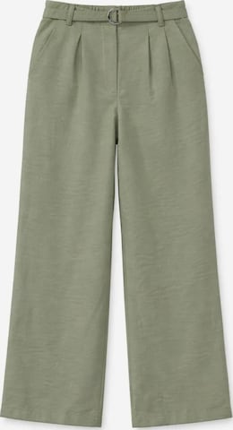 Pantaloni con pieghe di MixRay in verde: frontale