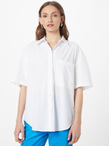 Abercrombie & Fitch Blouse in Wit: voorkant