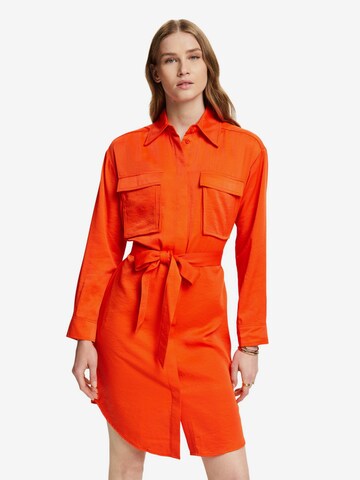ESPRIT Shirt Dress in Orange: front