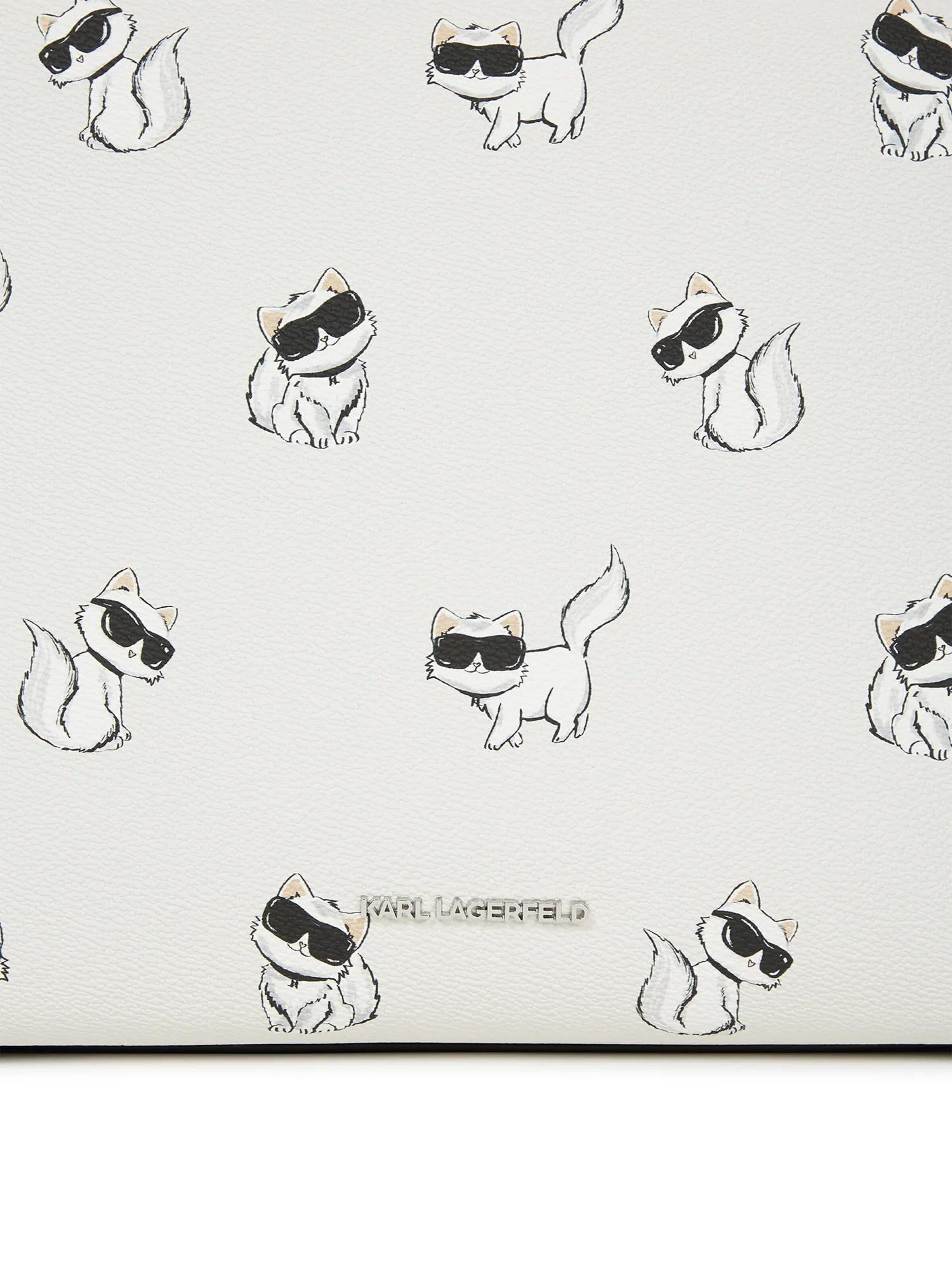 Karl Lagerfeld Shopper táska 'Ikon Choupette' - fehér