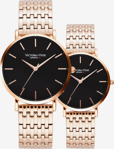 Victoria Hyde Analoog horloge in de kleur Rose-goud / Zwart, Productweergave