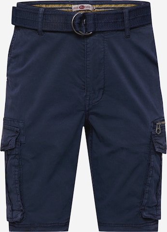 Petrol Industries Regular Cargo Pants in Blue: front