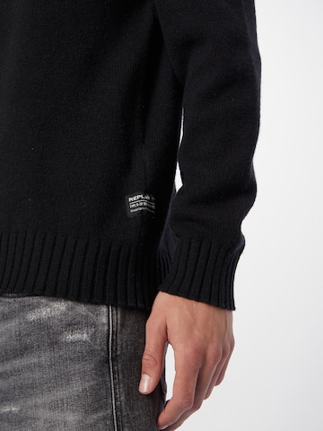 REPLAY Sweater 'Mesh' in Black
