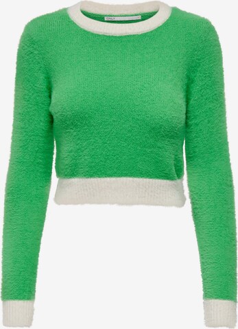 Pullover 'PIUMO' di ONLY in verde: frontale