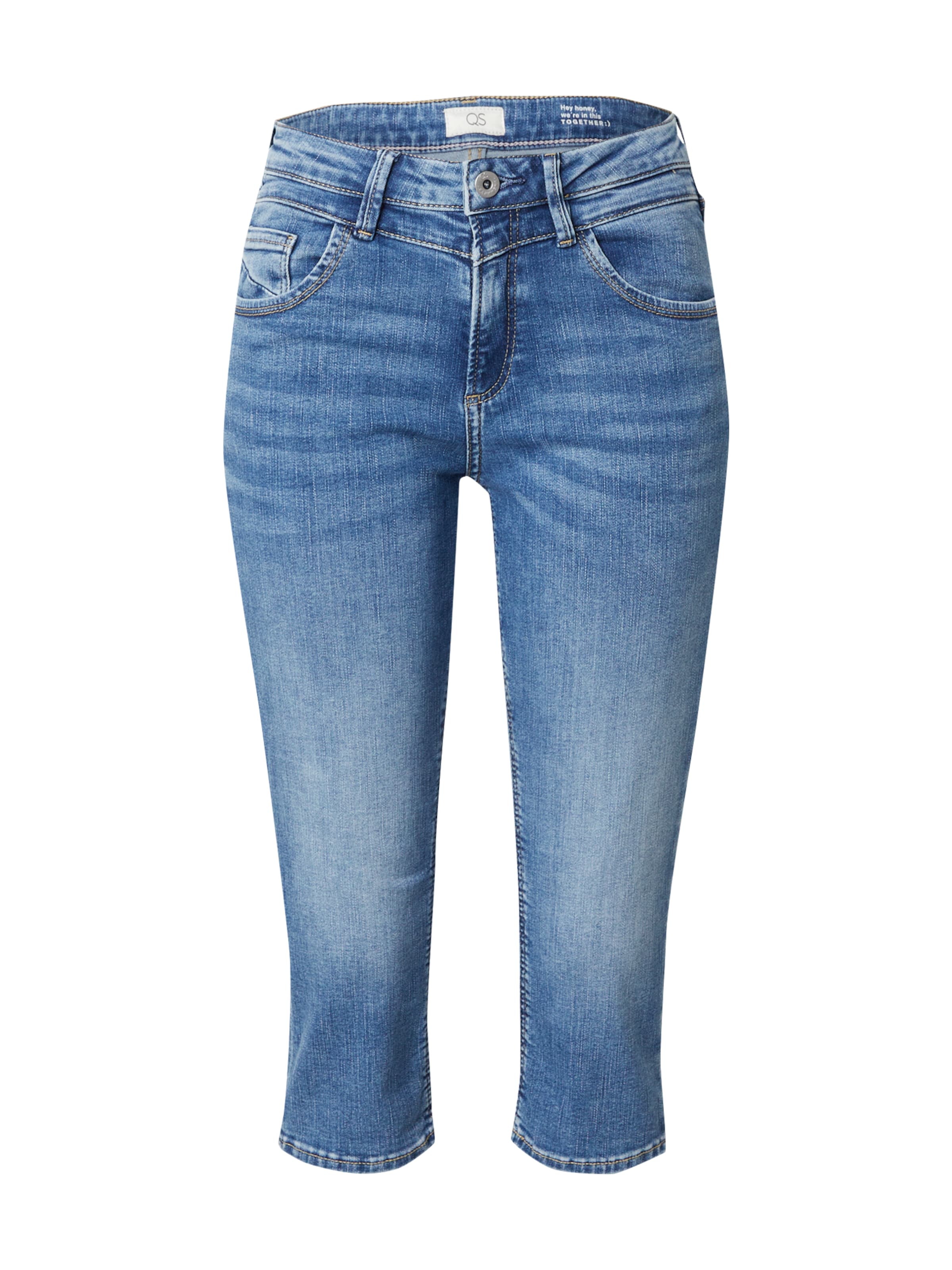 Coupe slim Jean 'Catie' QS en bleu : devant