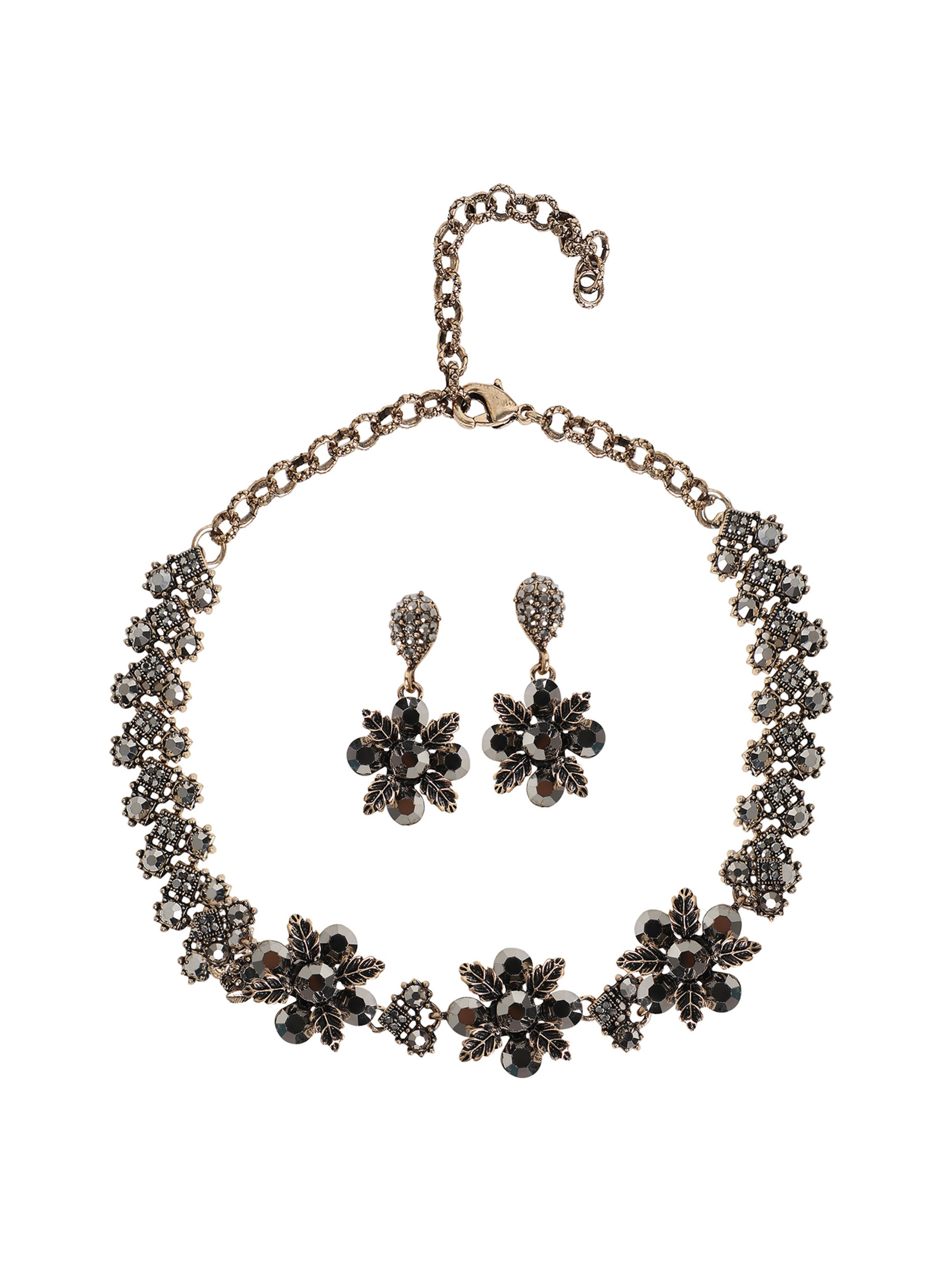 SOHI - Conjuntos de bijuteria 'Lorin' em prata: frente