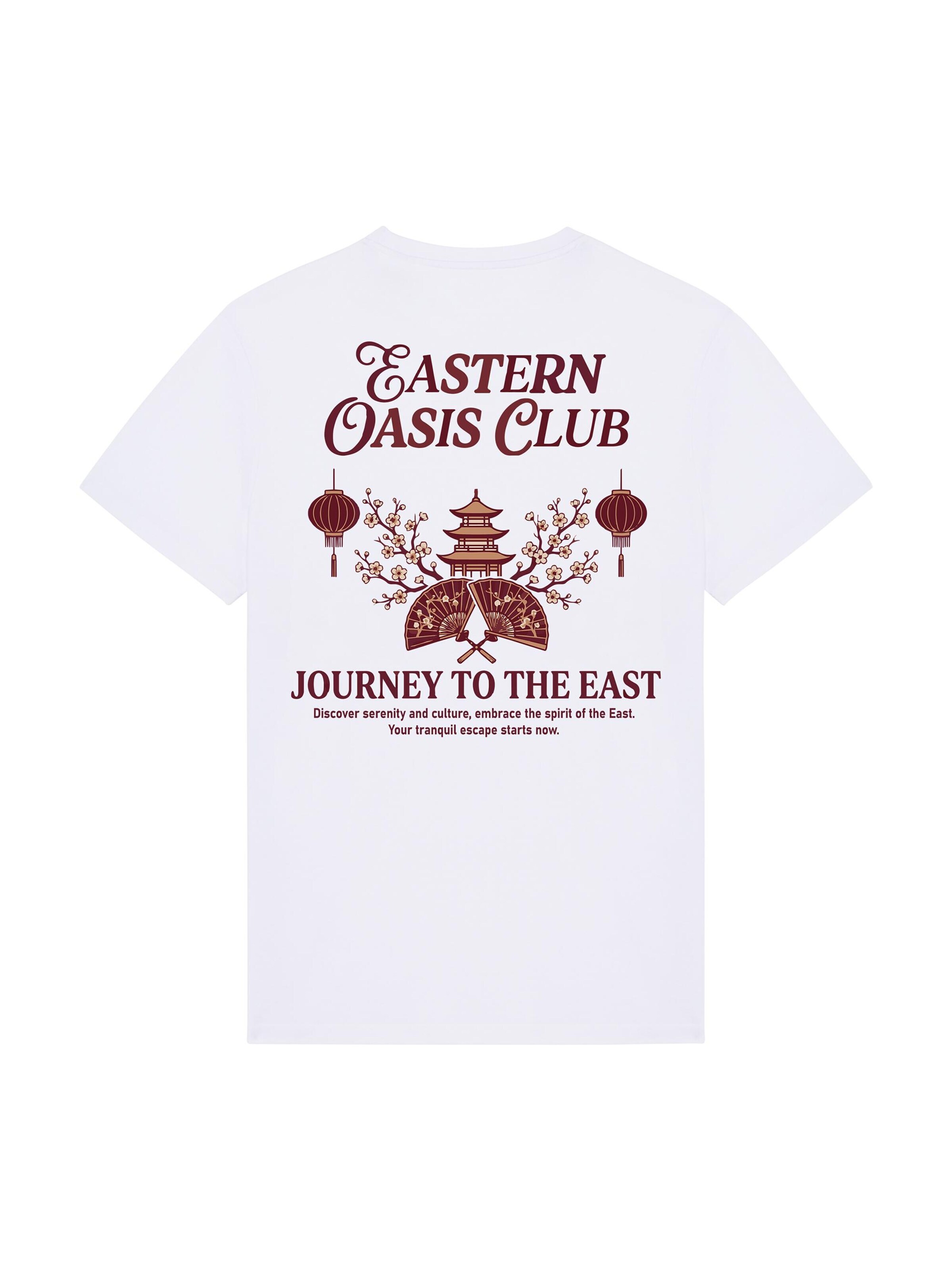 RoamLikeSummer Shirt 'Eastern Oasis Club'‌‌ in Weiß