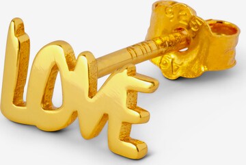 Boucles d'oreilles 'LOVE' Lulu Copenhagen en or : devant