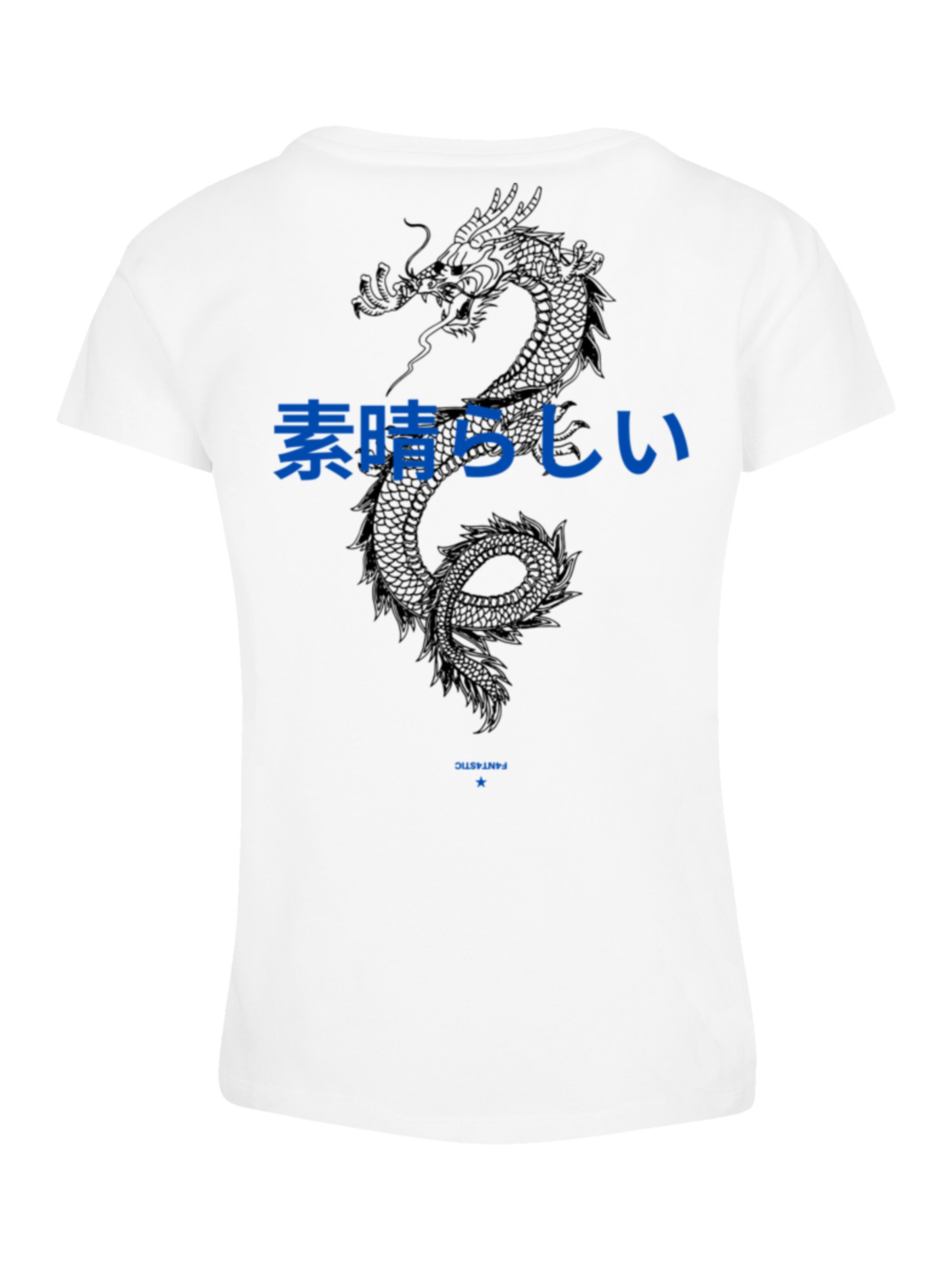 T-shirt 'Drache' F4NT4STIC en blanc