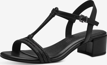 MARCO TOZZI Páskové sandály – černá: přední strana