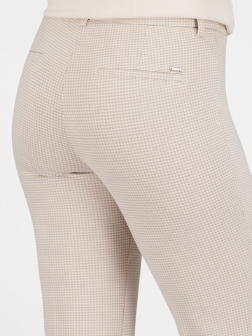 Gardeur Slim fit Trousers 'ZARIA3' in Beige