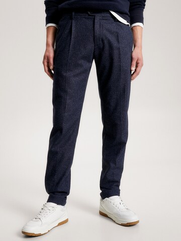 Tommy Hilfiger Tailored Slim fit Pleat-front trousers 'Hampton Donegal1' in Blue: front