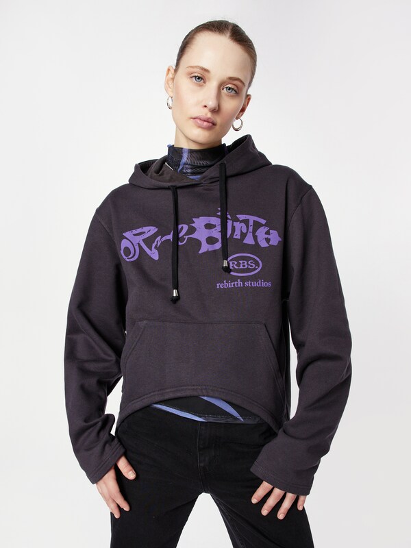Rebirth Studios Sweatshirt 'Hella' in Graphite