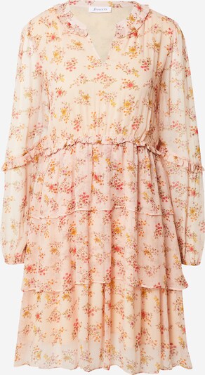 Rochie Flowers for Friends pe oliv / portocaliu / roz / roz, Vizualizare produs