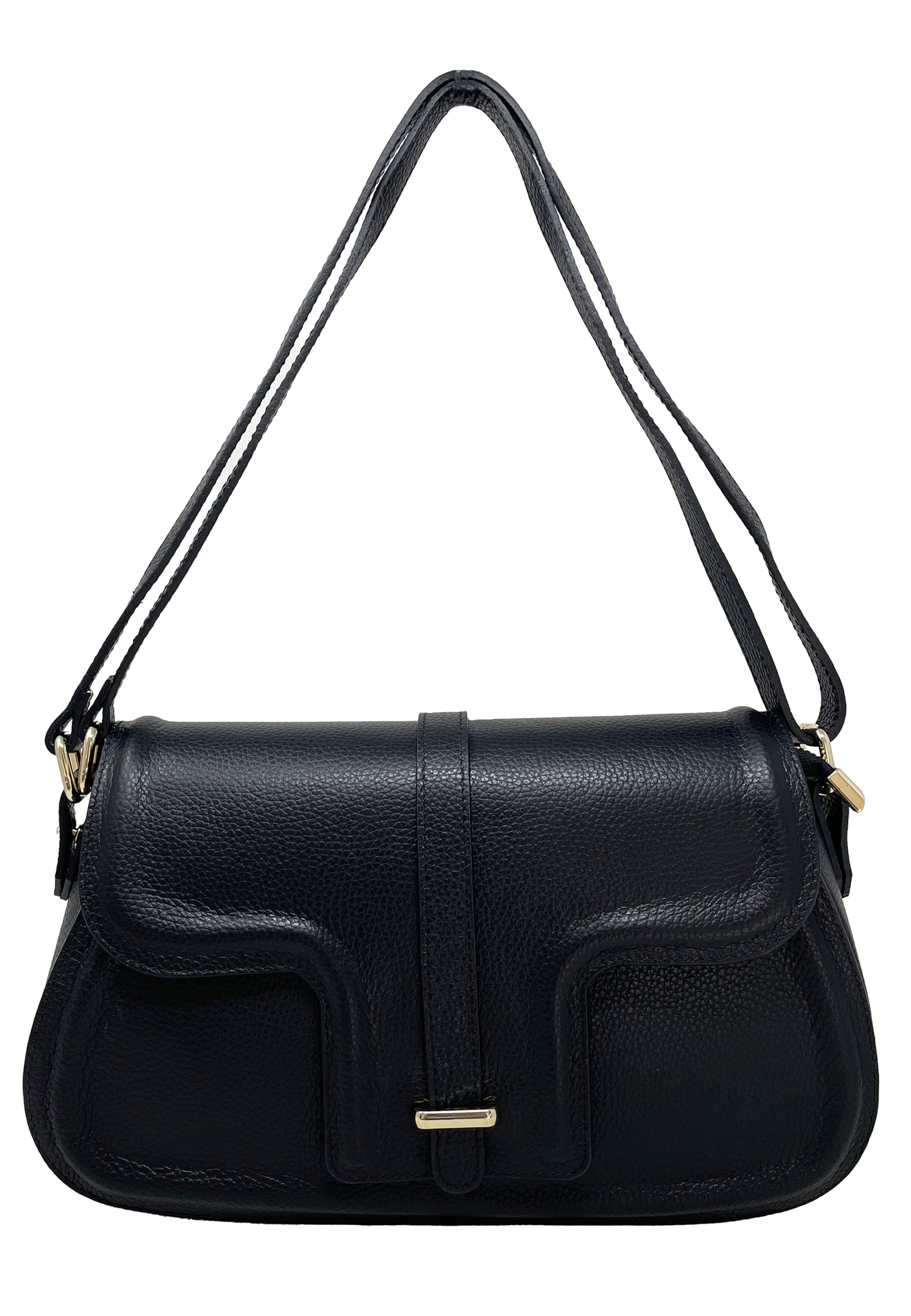 Sac bandoulière CHICCA BORSE en noir : devant