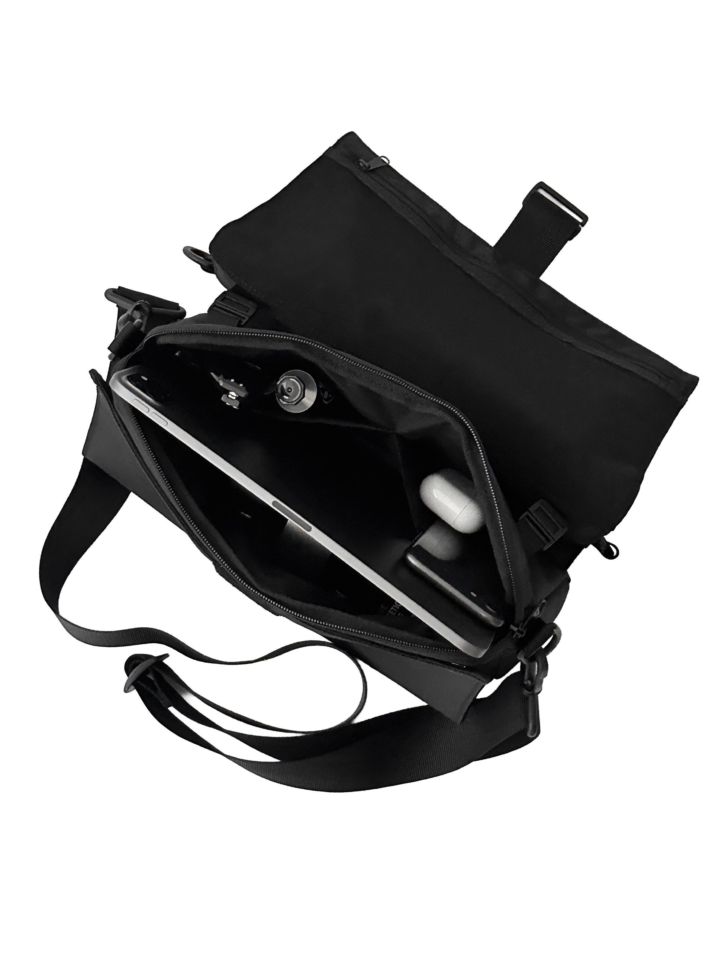 KIWEE Schoudertas 'Triangle Sling' in Zwart